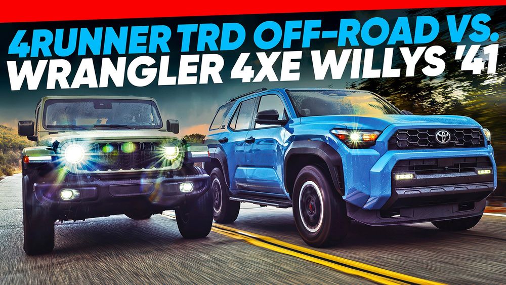 2025 Toyota 4Runner TRD Off-Road vs. 2025 Jeep Wrangler 4xe Willys ‘41: Old School Meets New Old School